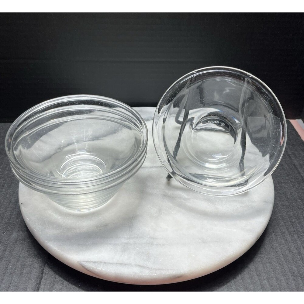 Set 4 Duralex France Dessert Bowls Tempered Glass 5.25 in Diameter MCM READ